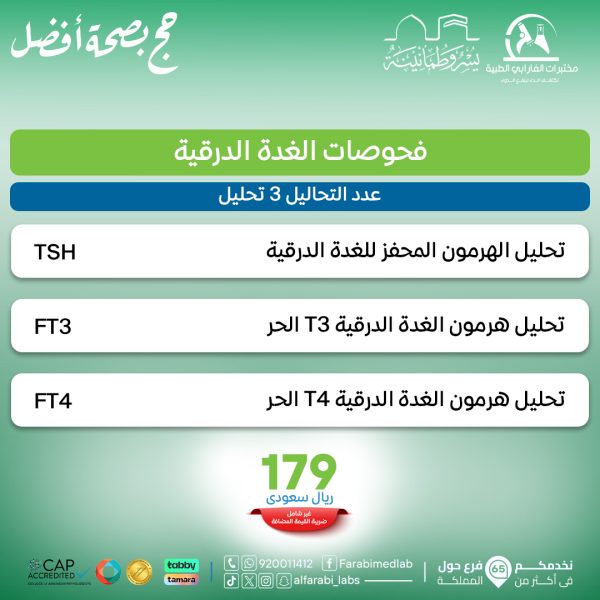 باقة فحوصات الغدة الدرقية