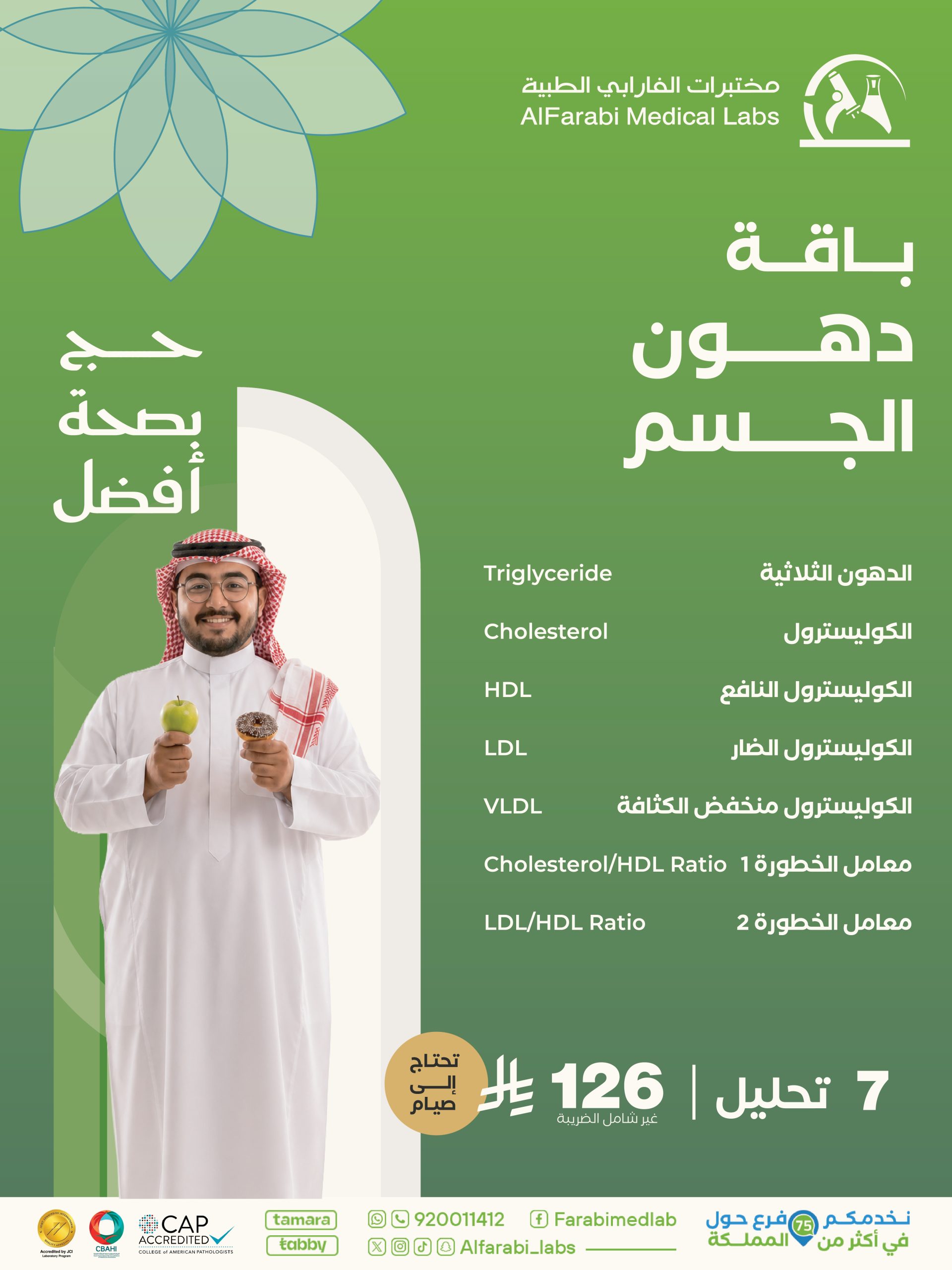 باقة متابعة دهون الجسم