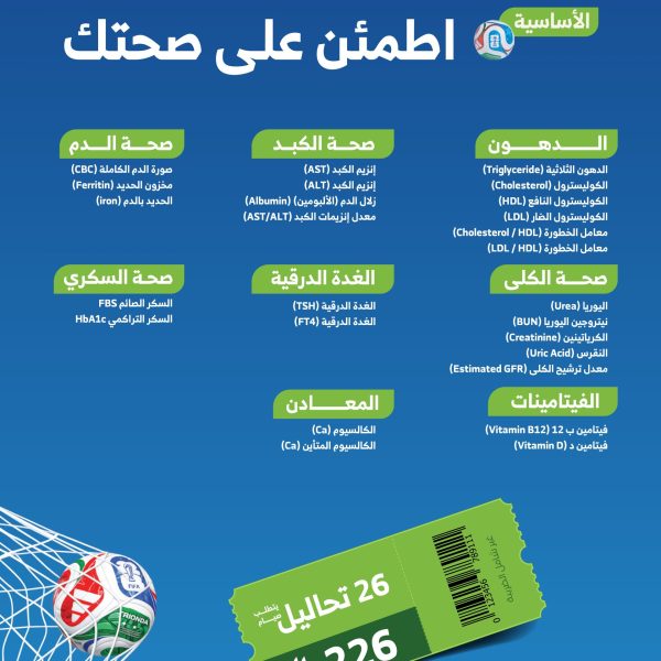 باقة اطمئن على صحتك الأساسية
