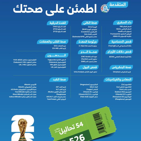 باقة اطمئن على صحتك المتقدمة